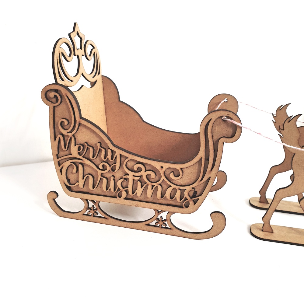 Christmas Sleigh with Reindeer